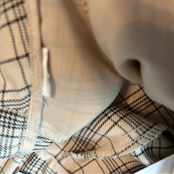 Stradivarius High Rise Wide Leg Plaid Pants Trousers Sz. US 12 - Picture 15 of 15